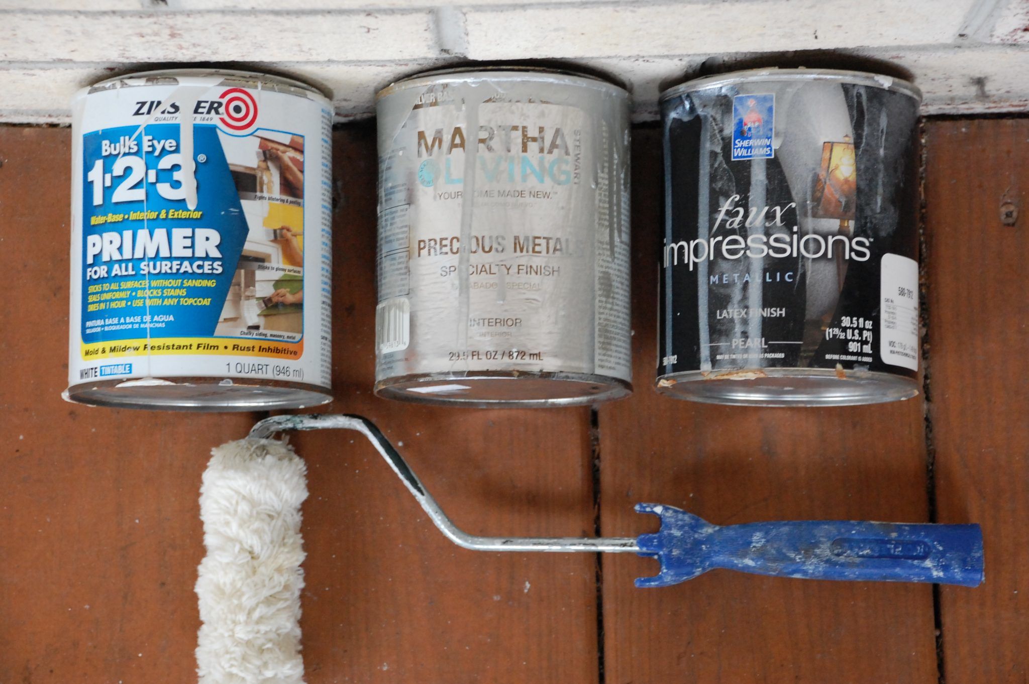 Paint and supplies I used to paint wood furniture