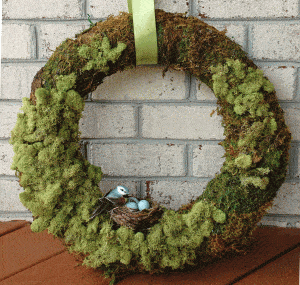 DIY Spring Wreath: Close up of finished DIY Spring Wreath