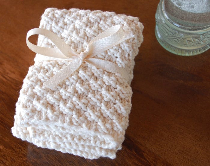 Knitted Cotton Washcloths