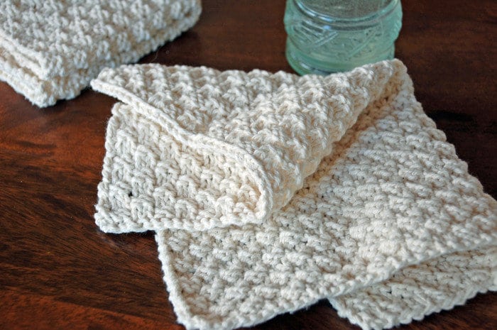 Hand Knit Washcloths or Dishcloths are perfect for gift giving or for use in your own bathroom. A simple pattern for the novice or experienced knitter.