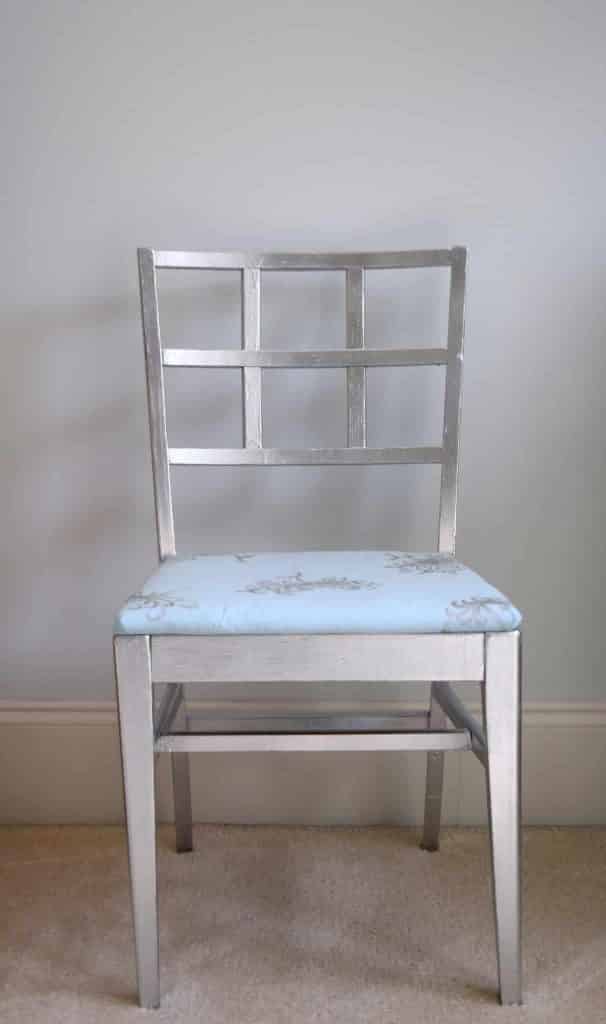 Finished Silver Chrysanthemum Chair at www.NourishandNestle