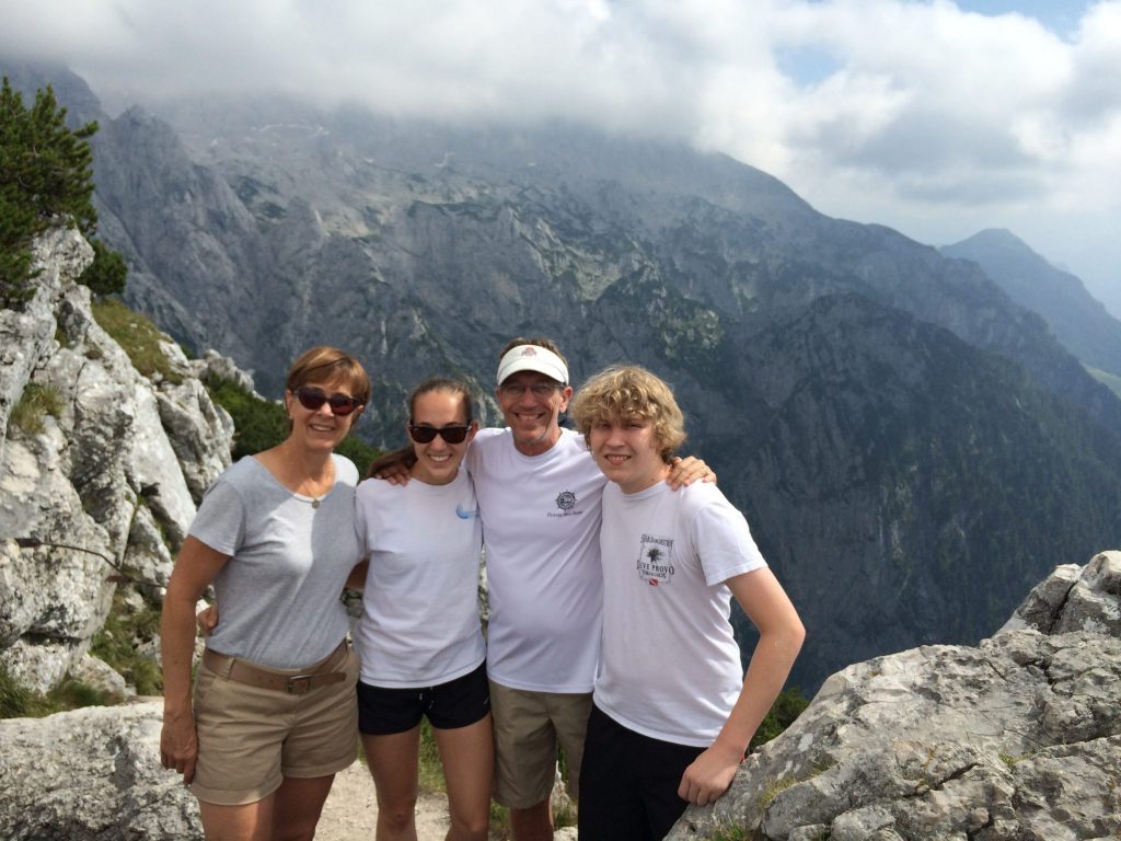 4 of us on top of Mtn in Obersalzberg