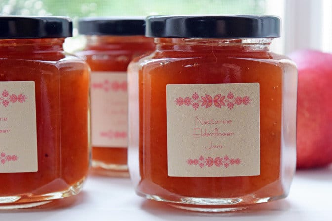 Nectarine Jam Recipe with Elderflower