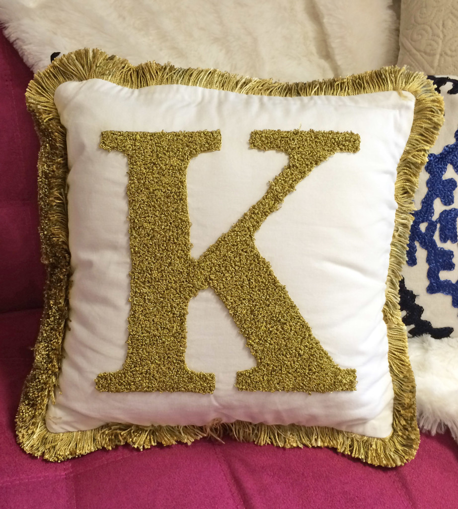 DIY Monogram Letter Pillow • Nourish and Nestle