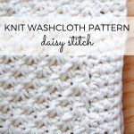 Closeup of Daisy Stitch Washlcoth Pattern.