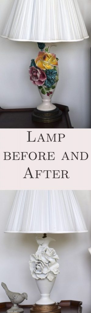 Use spray paint to upcycle an old lamp. A simple DIY project to update your home decor.