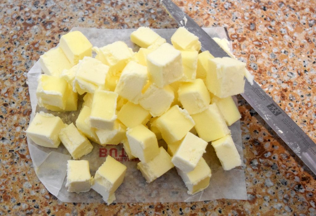 pecan pie recipe: prepping the butter