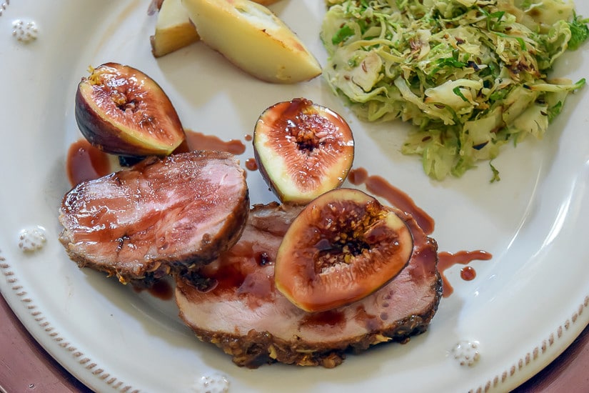 Pork Tenderloin Recipe with Fig Preserves and Roasted Garlic