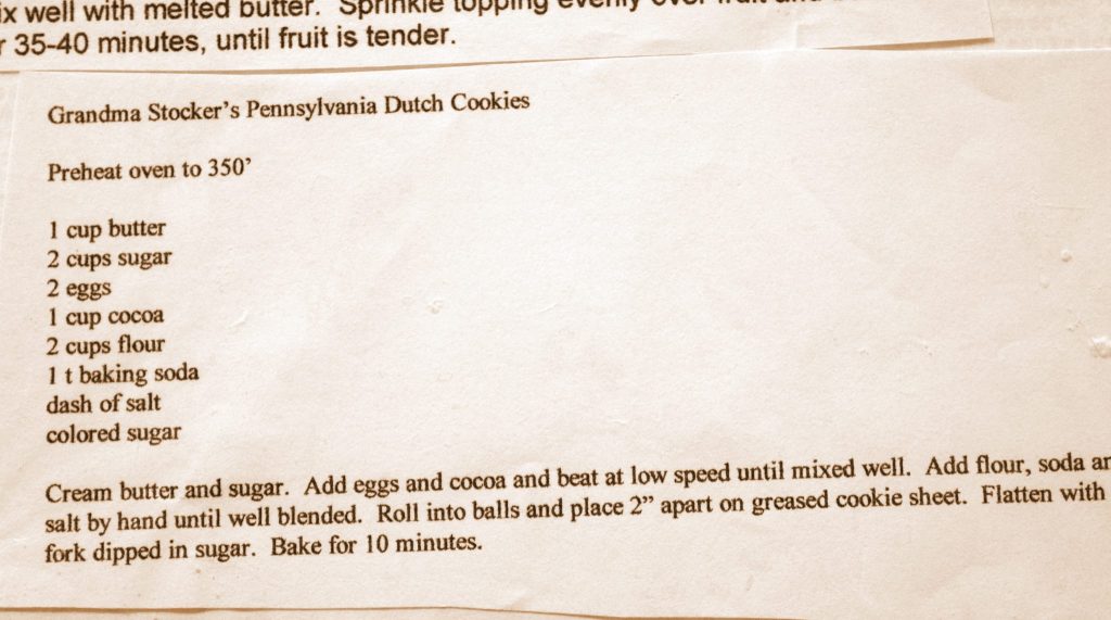 Grandma's recipe for Pennsylvania Dutch Cookies.