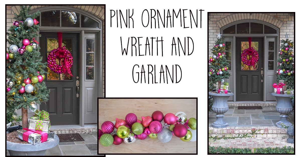 Diy Ornament Garland And My Pink Porch Decor • Nourish And Nestle 