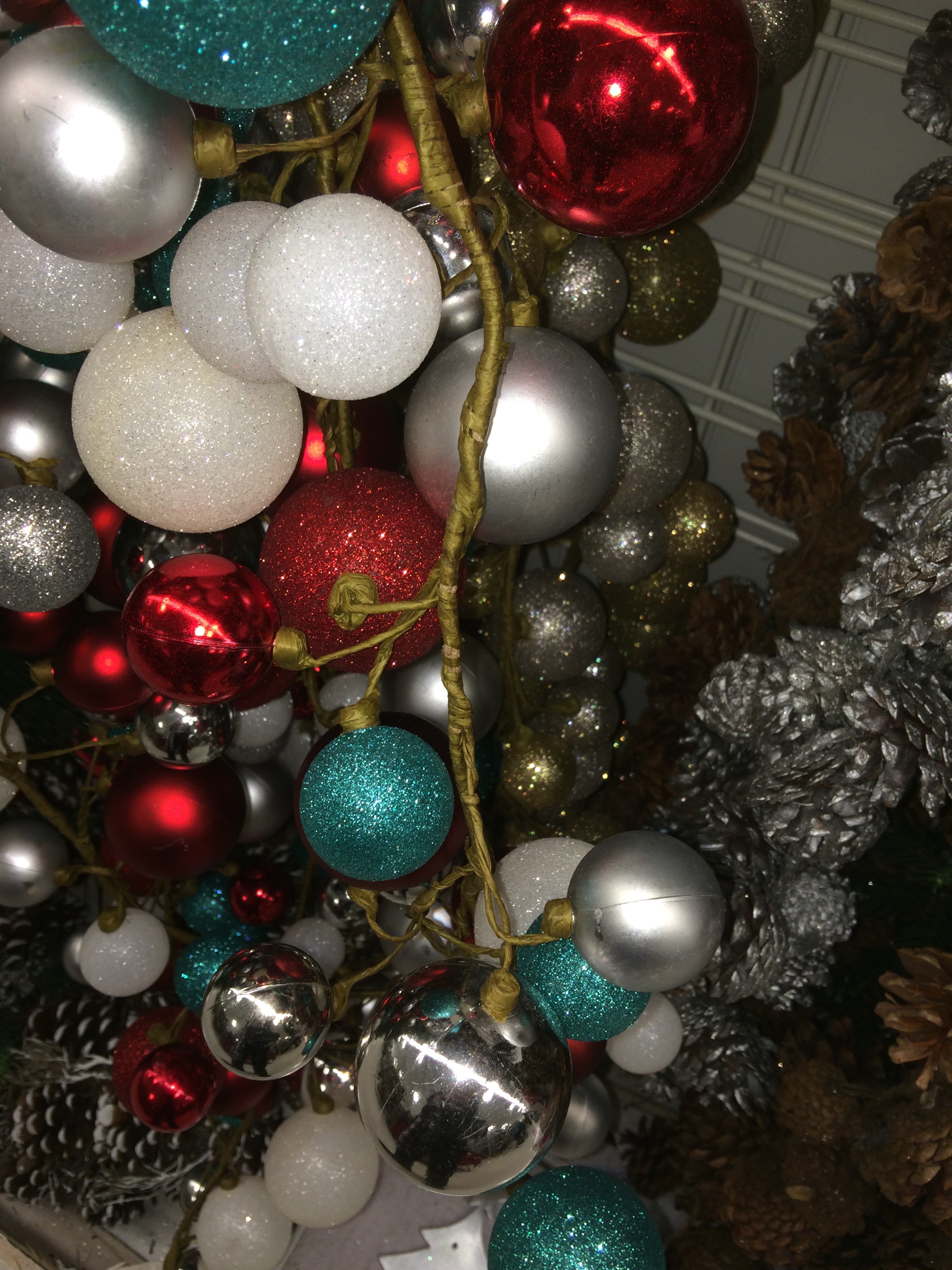 DIY Ornament Garland & My Pink Porch Decor · Nourish and Nestle