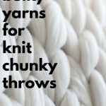 closeup of white super chunky yarn.