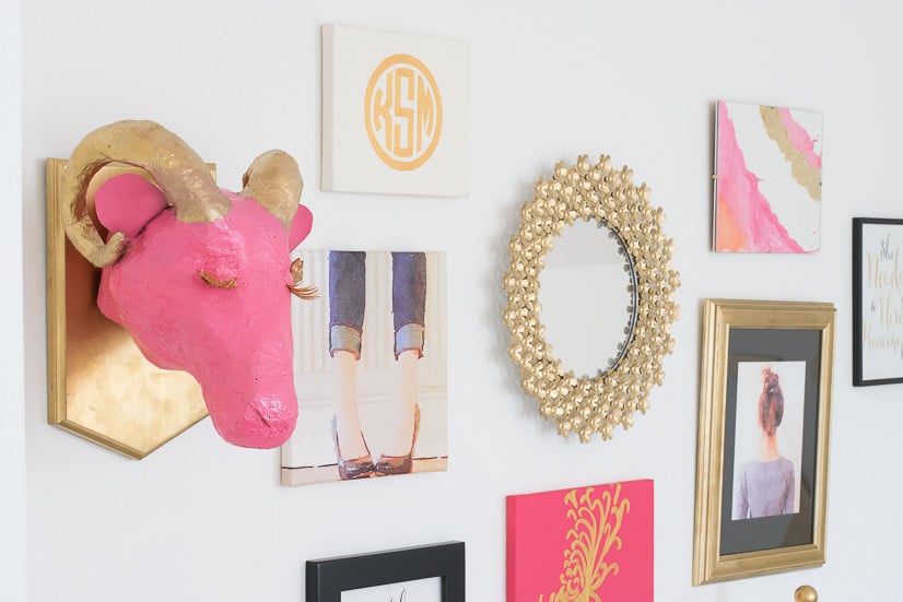 Paper Mache Ram Trophy Head The Glam Ram • Nourish and Nestle