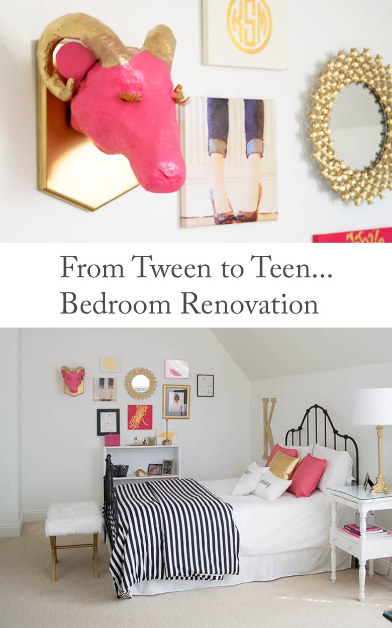 From Tween to Teen: Bedroom Renovation. Decorating Ideas for a Girl's Bedroom.
