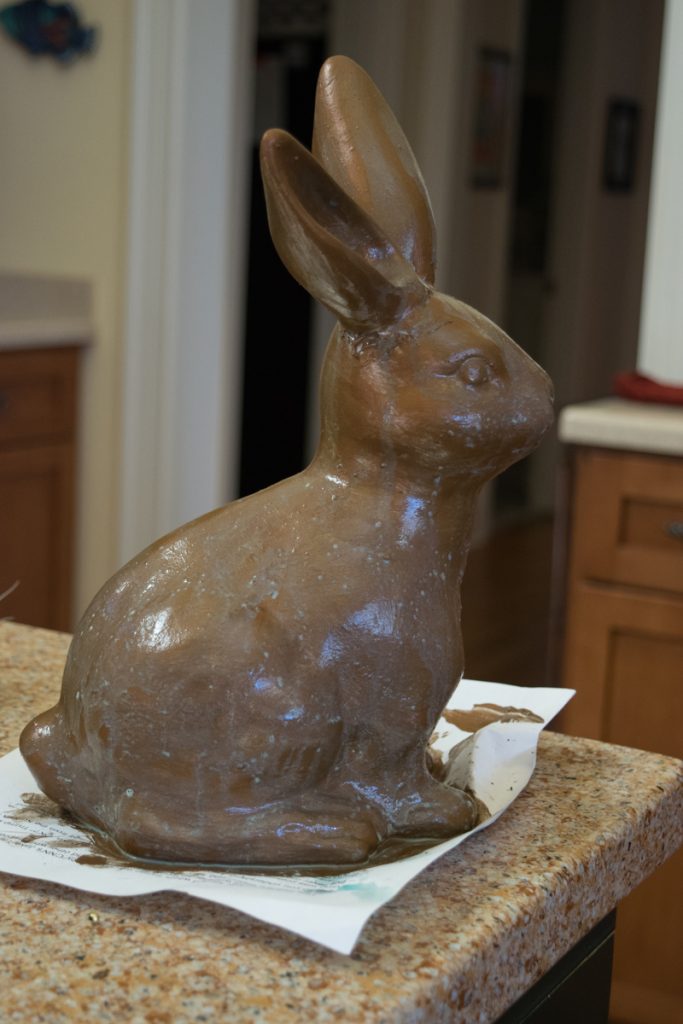 Spring Decor Ideas: DIY Spring crafts - second coat of painting ceramic bunny