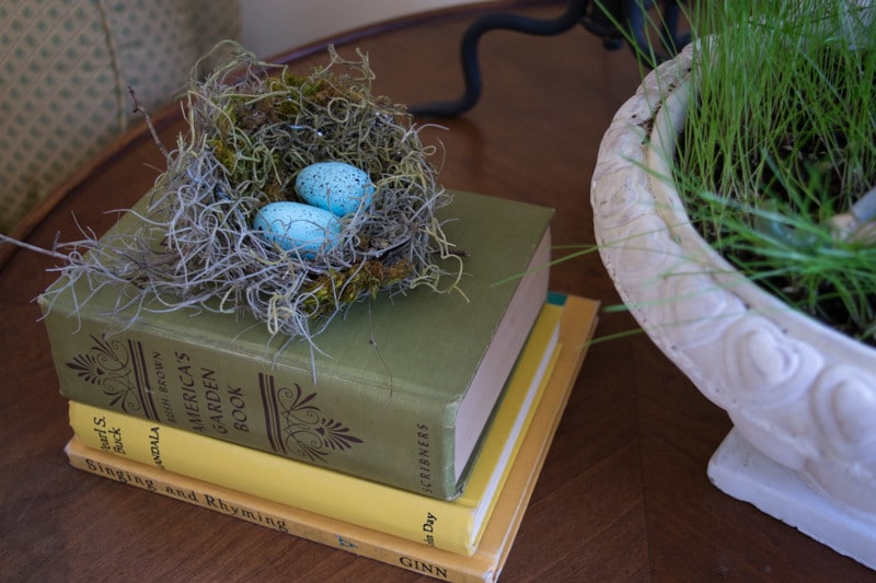 Spring Decor Idea: DIY Spring craft - nest with bird eggs