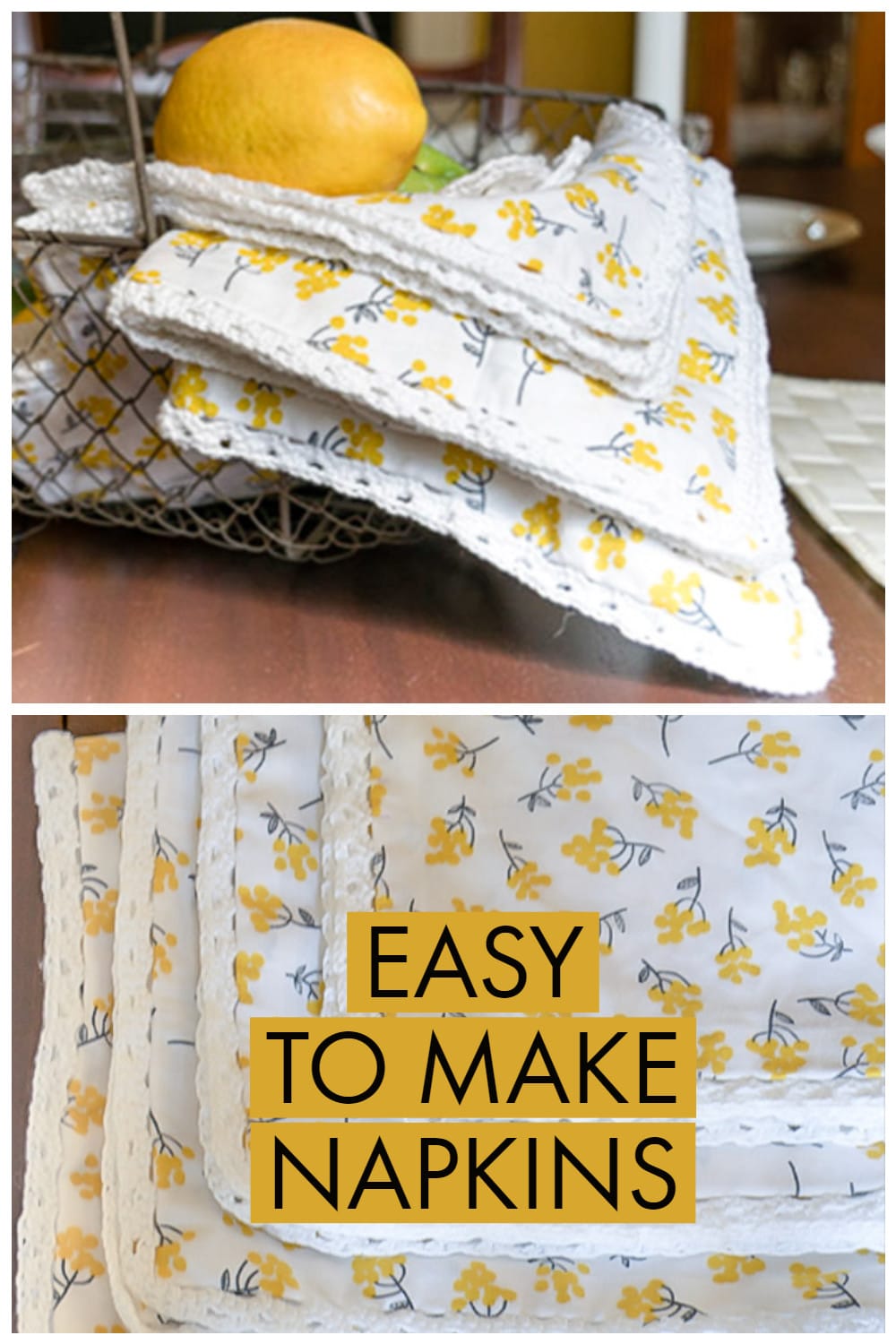 Image of hand made and easy to make napkins