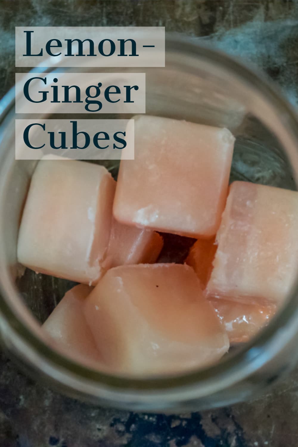 lemon-ginger cubes in a jar