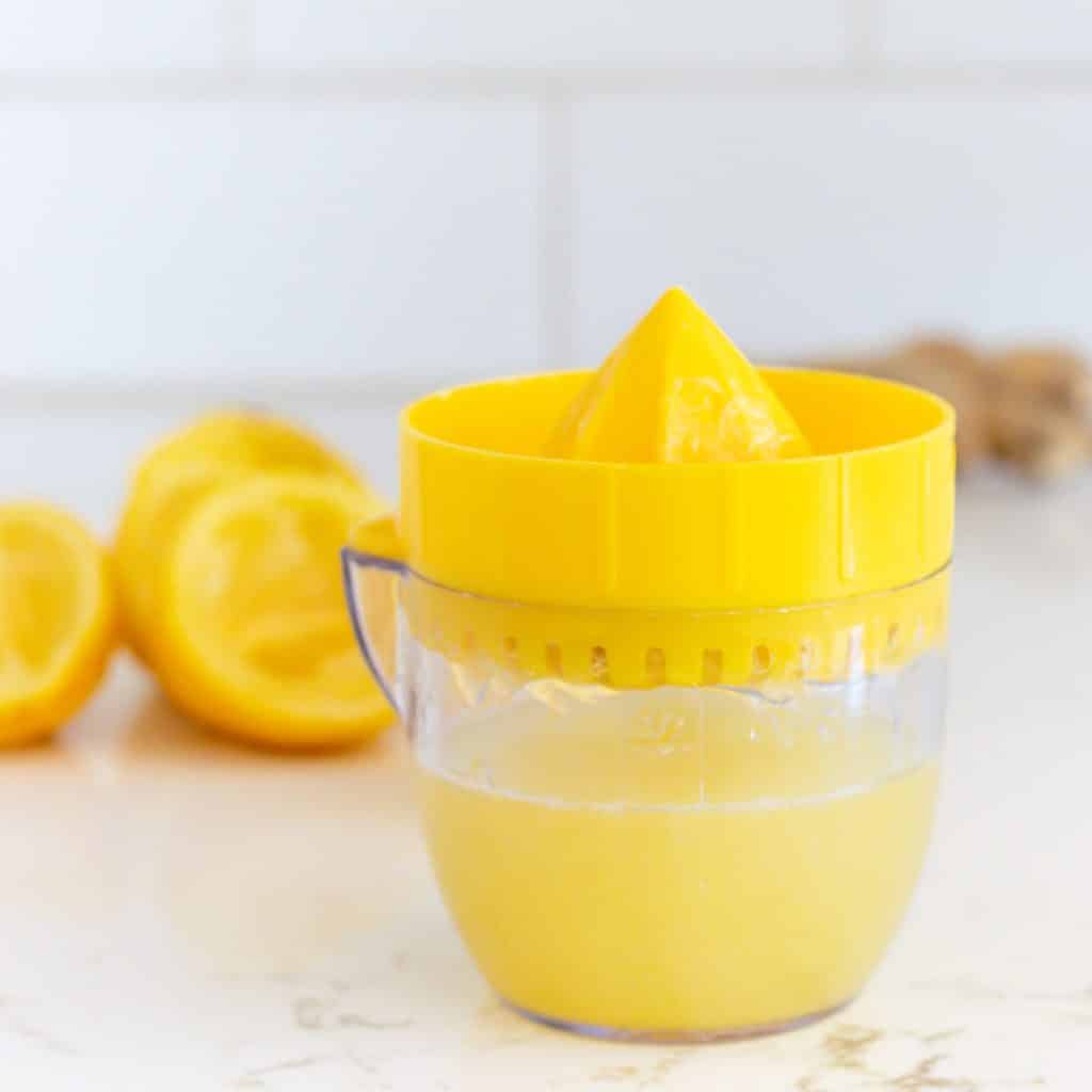 Fresh squeezed lemon juice.