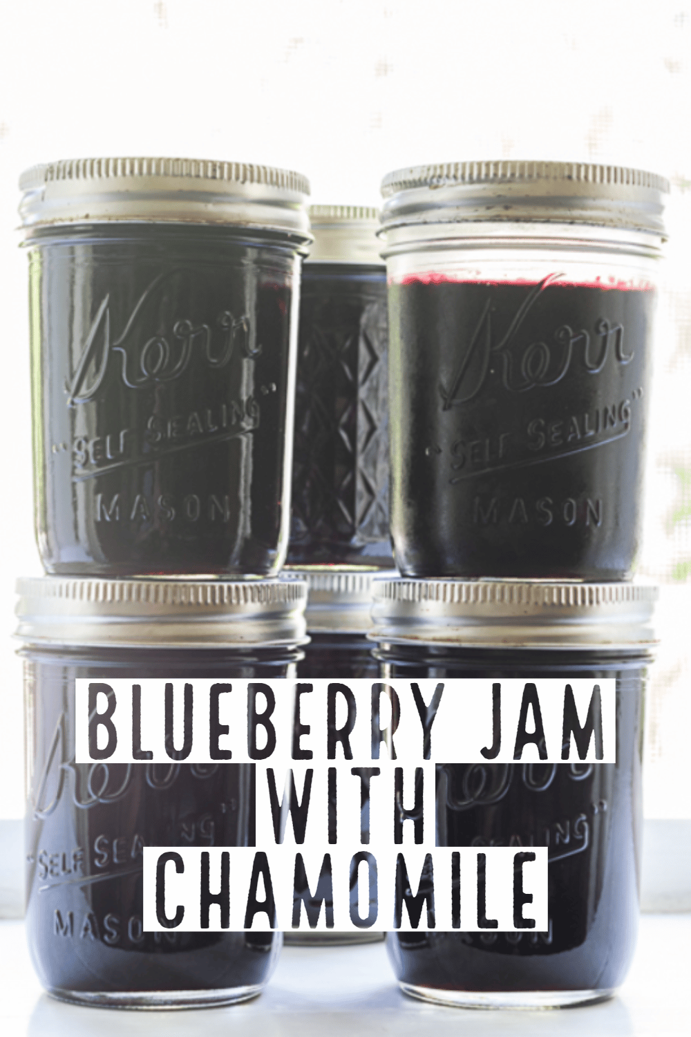 A blueberry jam recipe infused with chamomile, preserved by water bath canning. Canning this blueberry jam recipe lets you enjoy them for months to come.