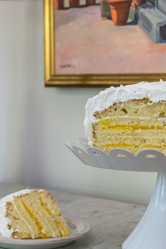Coconut Cake with Mango Filling
