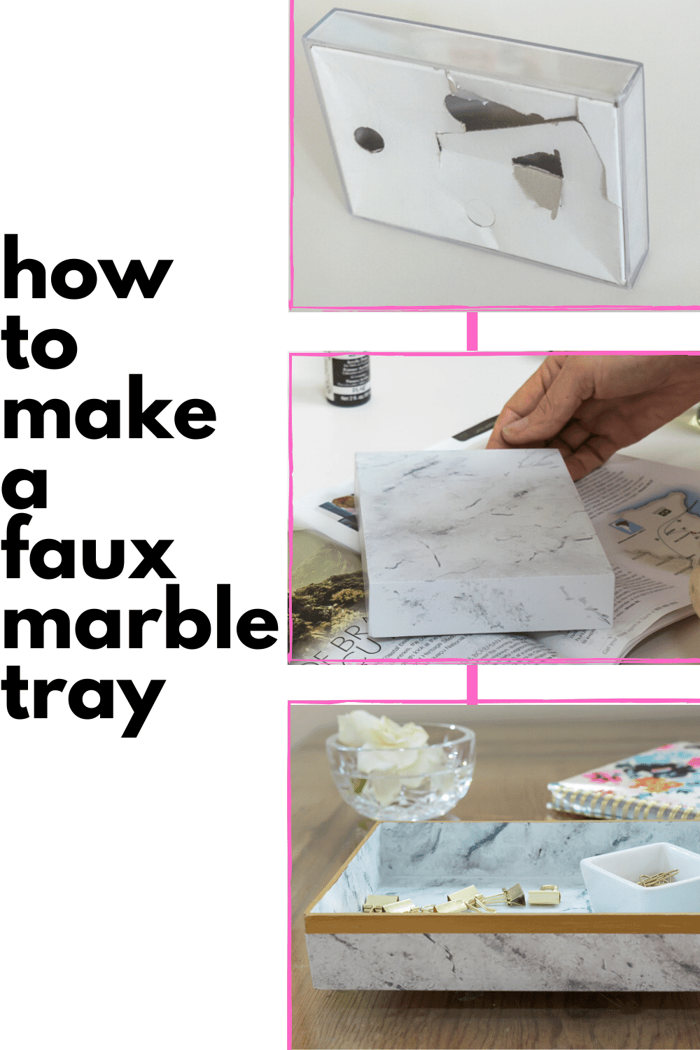 Faux Marble Trayan Easy DIY · Nourish and Nestle