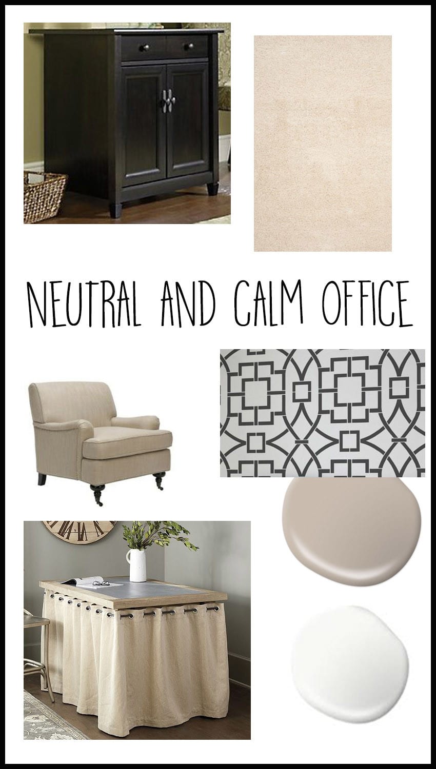 I'm joining the One Room Challenge for the second time, this time transforming my bold and colorful office to a neutral and calm office / craft room.