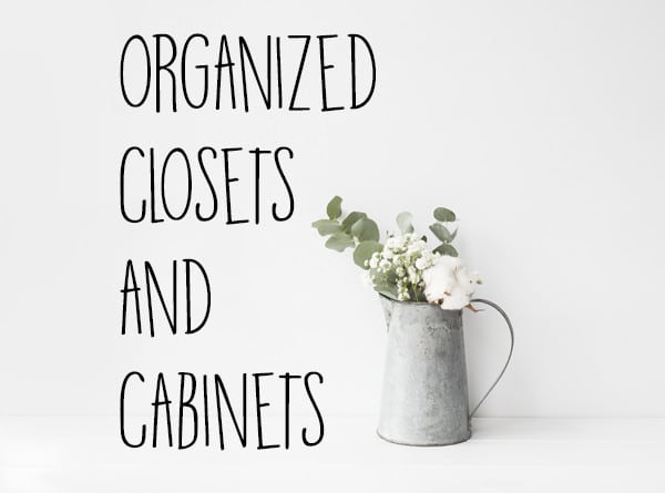 Organized Closets & Cabinets in a Laundry Room