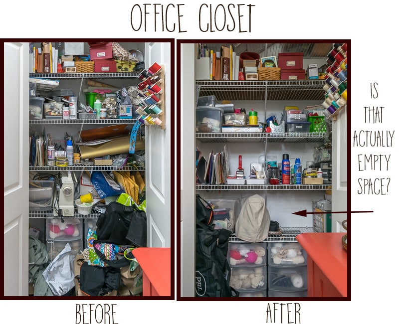 Week 2 of the Unclutter Your Nest 2017 Challenge. How I decluttered, where I sent my clutter, and how created an organized office and craft room.