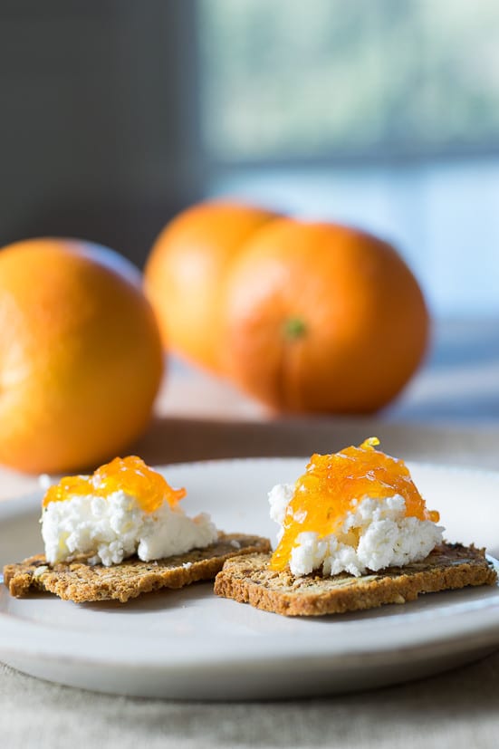 Navel Orange Marmalade Recipe: spread with goat cheese on toast