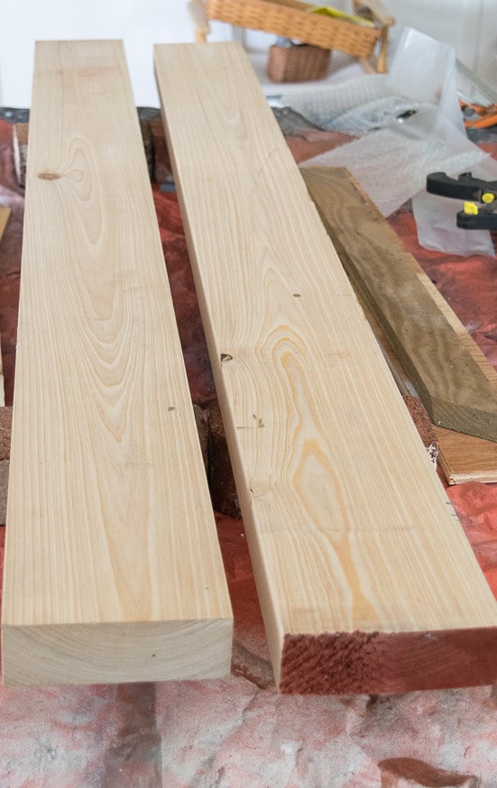 How to build console table: wood for console base