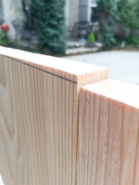 How to build a console table: making ends of wood even - squaring up table top