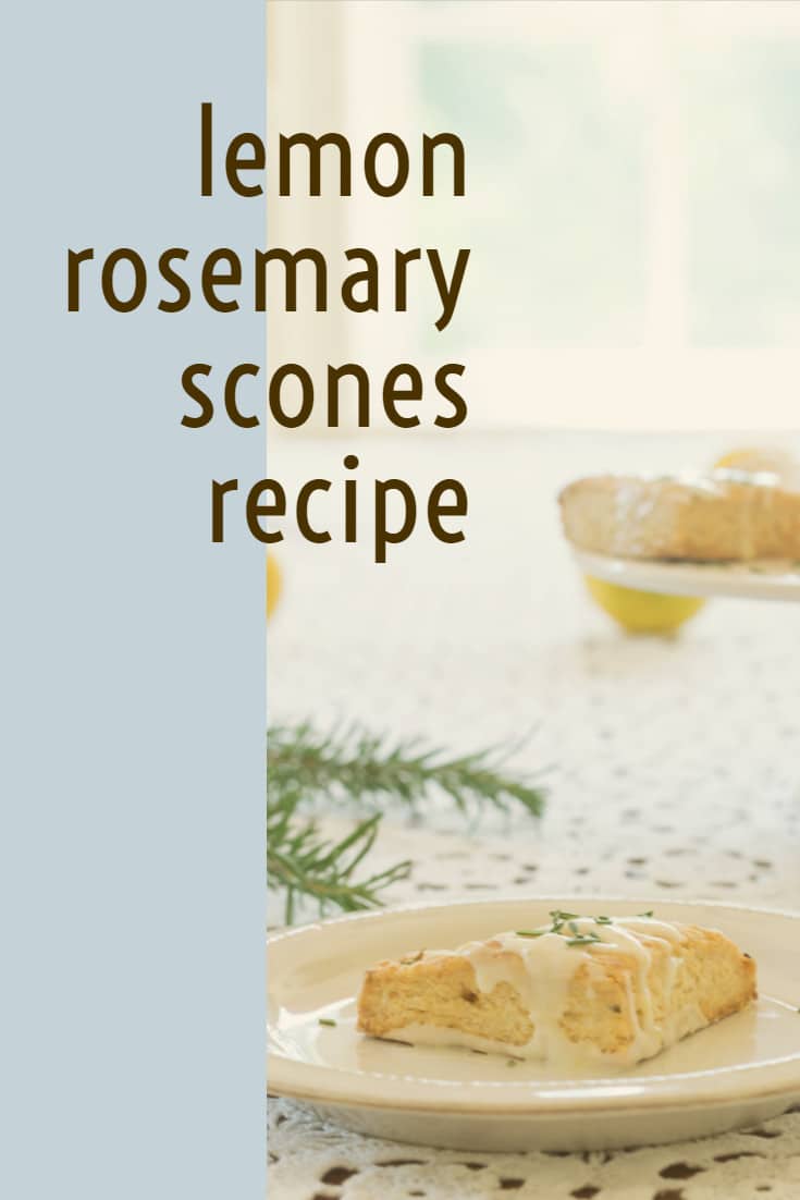 pin for lemon rosemary scones recipe