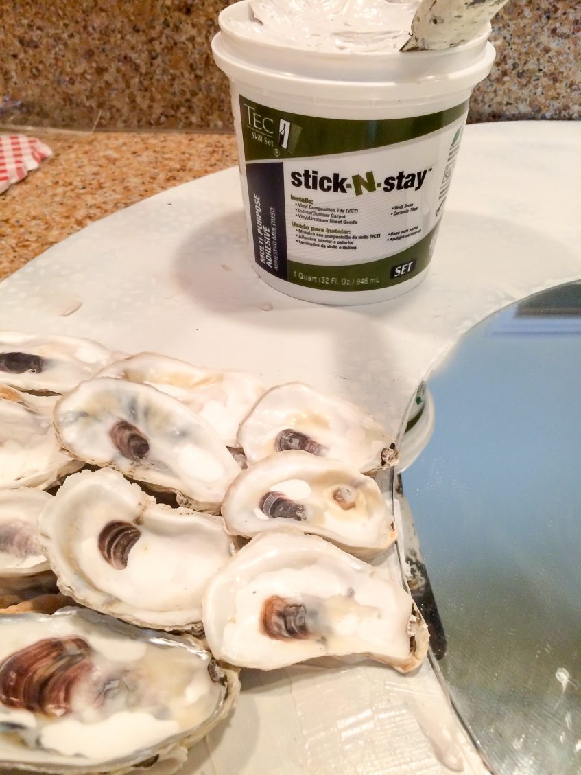 Easy to Make Oyster Shell Mirror · Nourish and Nestle