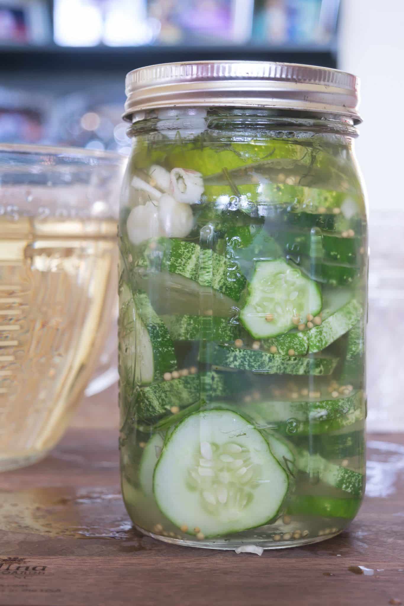 Easy Refrigerator Dill Pickles Recipe, Jar at a Time • Nourish and Nestle