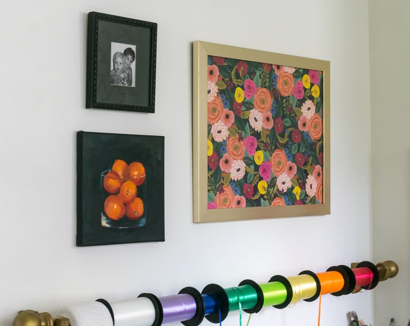Such an easy diy art project...using my favorite Rifle Paper Company wrapping paper.