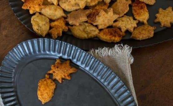 These cheese crackers cut into min fall leaf shapes, are the perfect fall treat for entertaining, tailgating or just snacking.
