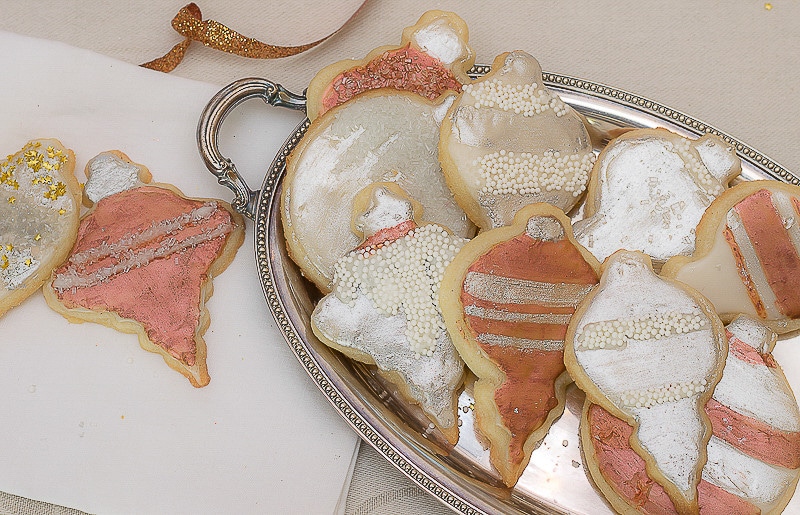 Metallic sugar cookies.