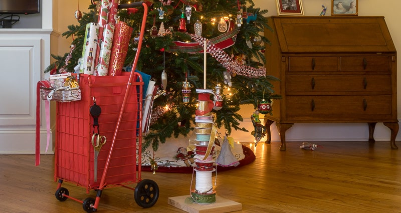 Wrapping Paper Organizer Cart