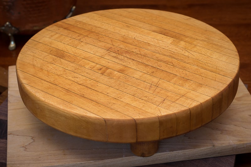 How to condition a wood cutting board: After sanding and refinishing, a coat of oil to will help condition wooden cutting board