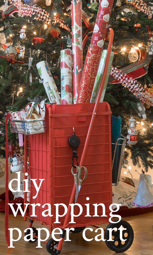 Make a Wrapping Paper Organizer Cart • Nourish and Nestle