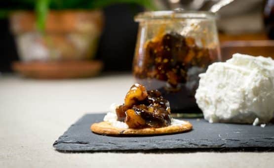 Meyer Lemon and Dried Fig Conserves with Goat Cheese