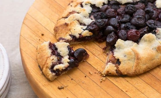 Recipe for a simple, rustic and thoroughly delightful Cherry and Almond Cream Crostata. Either fresh or frozen cherries work in this easy dessert.