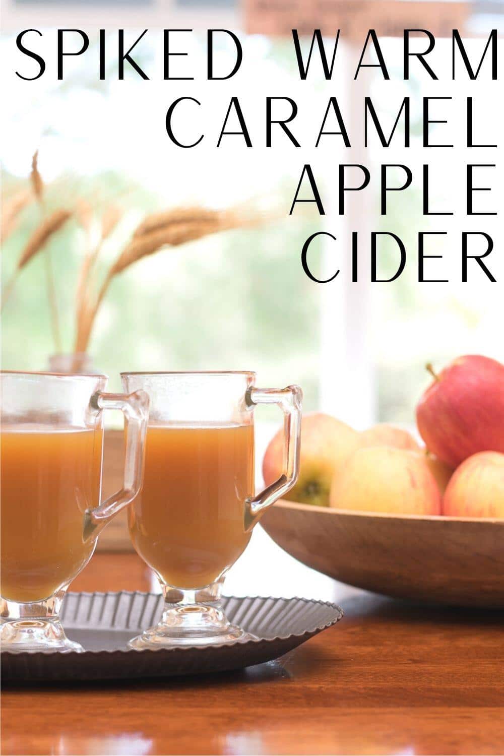 Spiked Warm Apple Cider Cocktail with Caramel Vodka · Nourish and Nestle