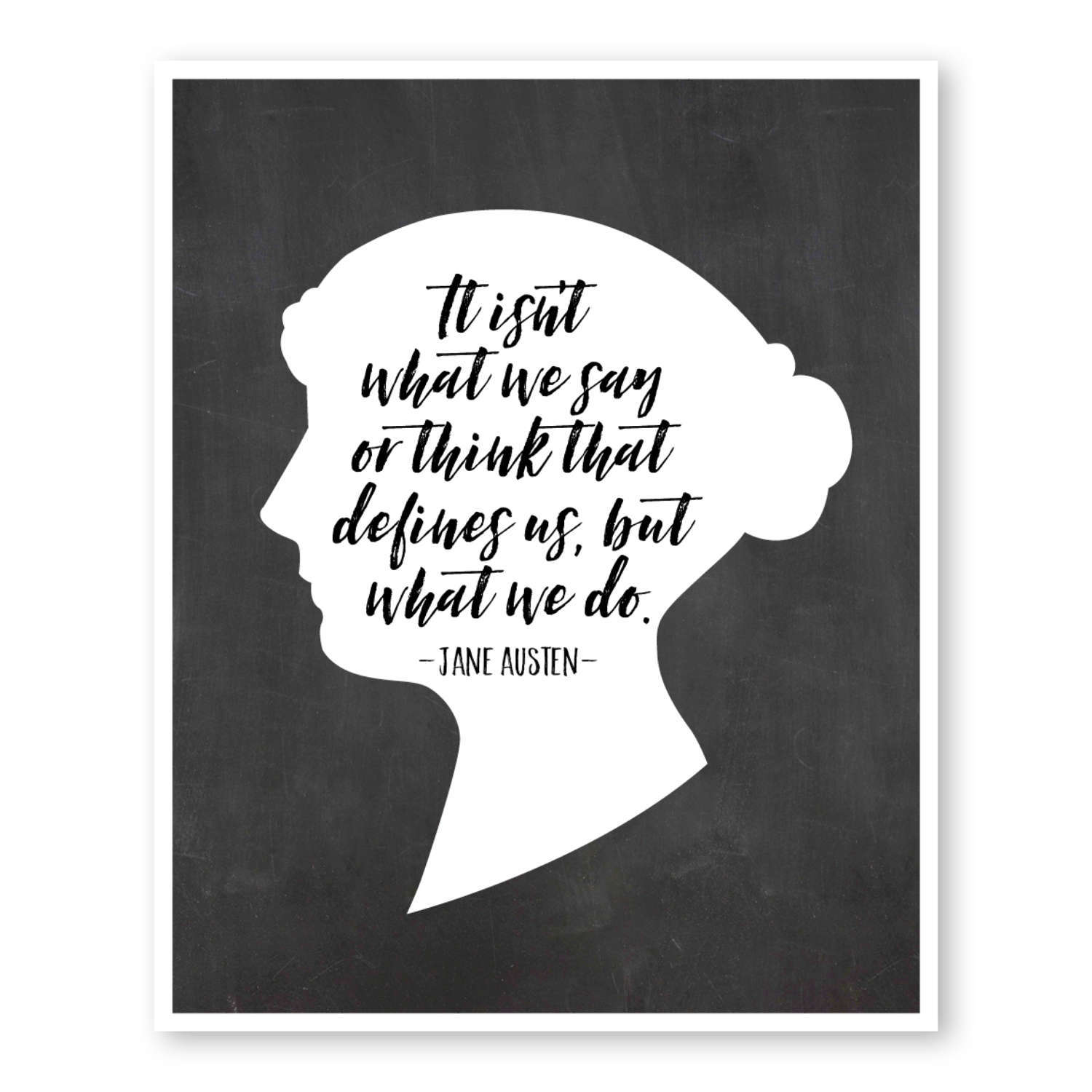 literary gifts: poster with book quotes