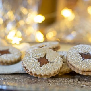 Spiced Linzer Cookies with Pear Filling