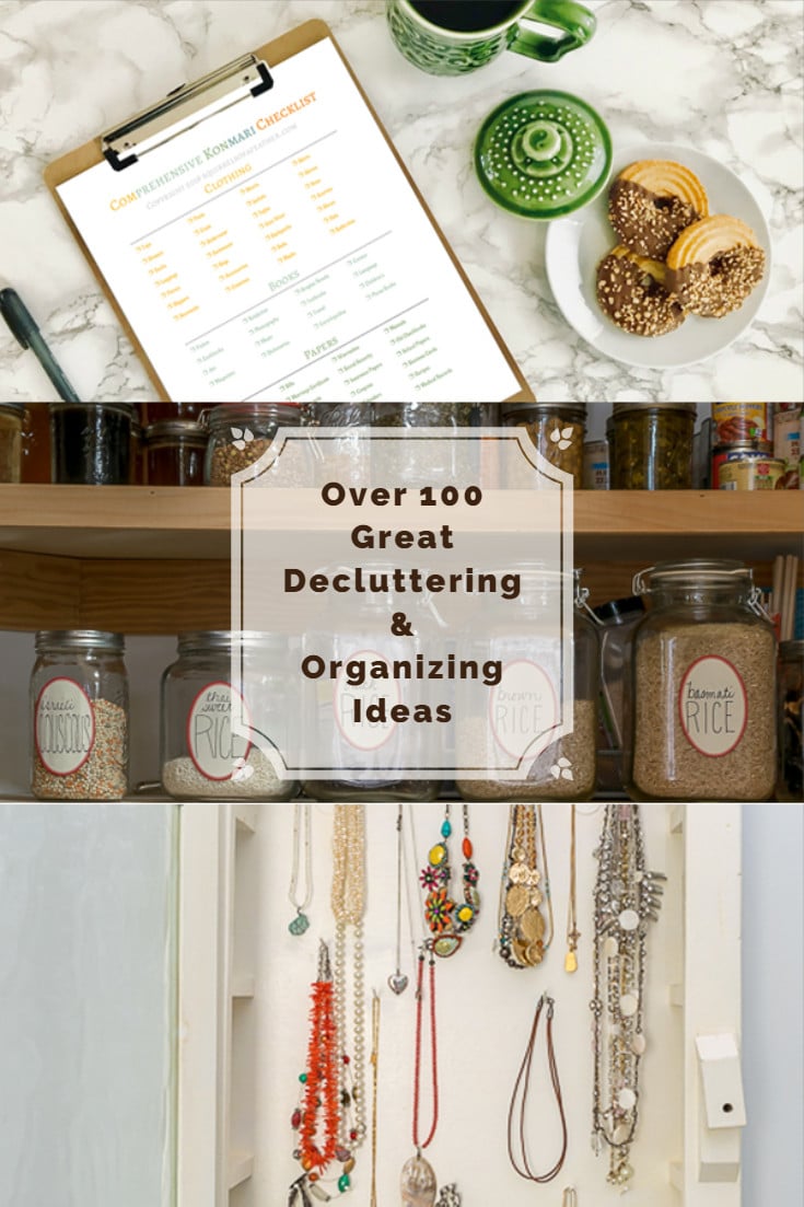Pin for Over 100 Great Declutter and Organizing Ideas