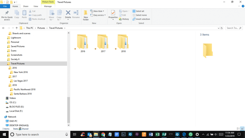 Organized Files in File Explorer