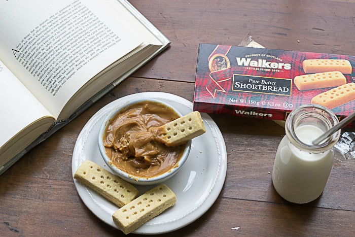 Celebrate National Shortbread Day with Shortbread dipped in Salted Caramel Dip