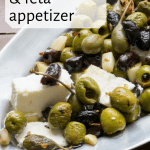 roasted olives and feta appetizer